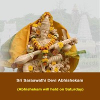 Sri Saraswathi Devi Abhishekam On Saturday 